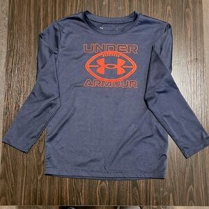 Boys Navy Blue L\S Undrr Armour Size 7 Shirt